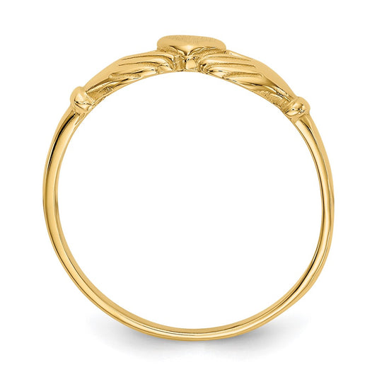 Buy Stylish 10K Claddagh Ring - Polished & Satin Finish, Affordable Luxury