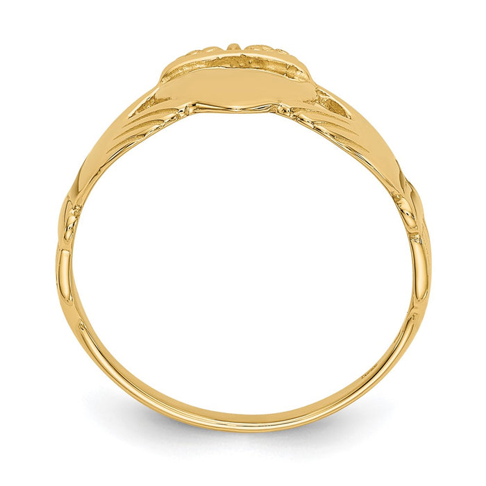 Shop Stylish 10K Gold Women's Claddagh Ring - Affordable Luxury for You!-2