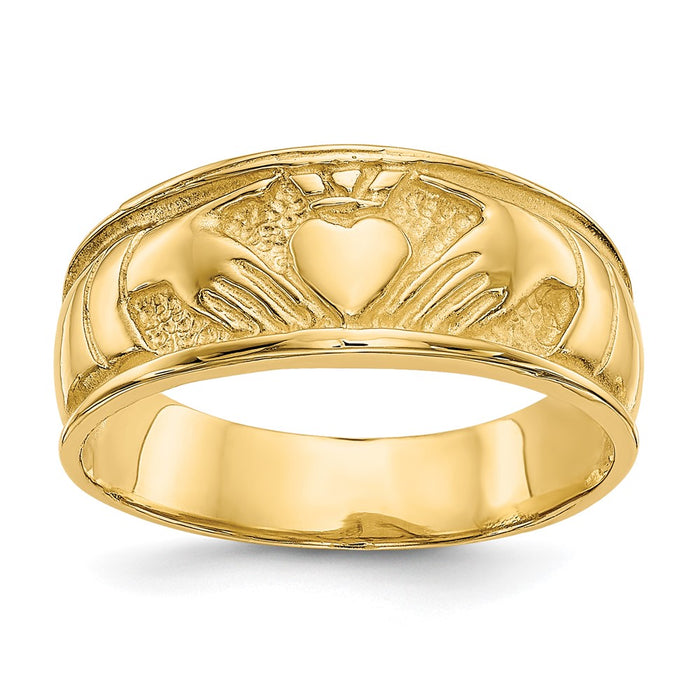 Shop 10K Gold Women's Claddagh Ring - Stylish & Affordable Jewelry Option-1