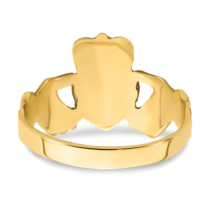 Buy 10K Polished Men's Claddagh Ring - Stylish Timeless Elegance, Affordable Price-5