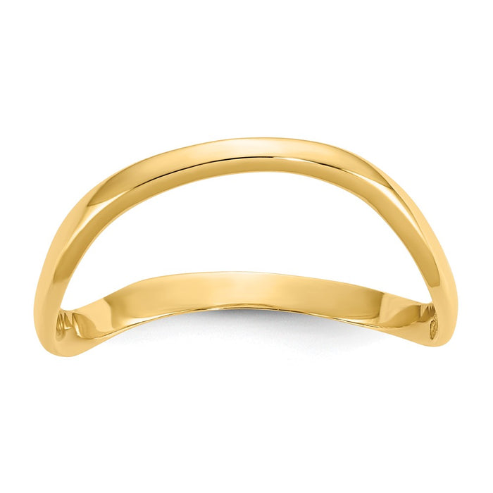 Shop Stylish 10K Gold Wave Design Thumb Ring - Affordable Luxury Accessory-1