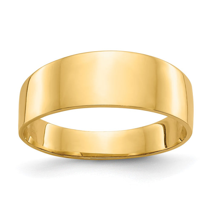 Buy Stylish 10K Gold Flat-Top Tapered Cigar Band Ring - 3-6mm Width-1