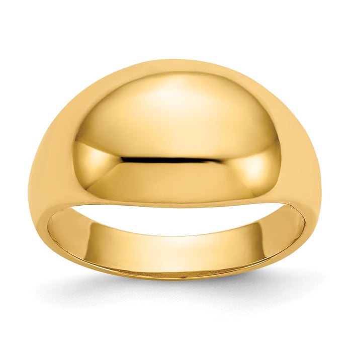 Buy Stylish 10K Gold 10mm Domed Tapered Cigar Band Ring - Luxury Value-1
