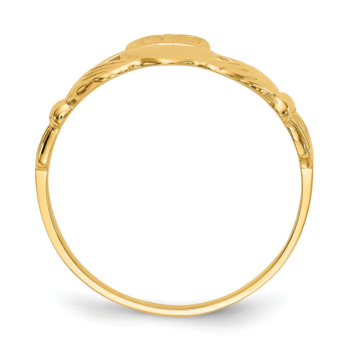 High-Quality 10K Gold Men's Claddagh Ring - Stylish & Affordable Design-2