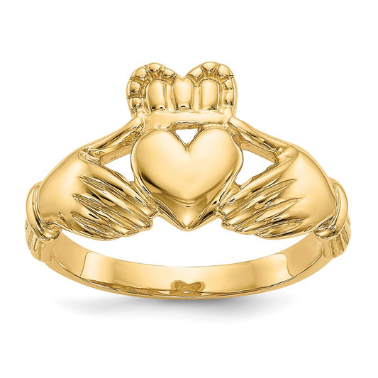 High-Quality 10K Gold Men's Claddagh Ring - Stylish & Affordable Luxury