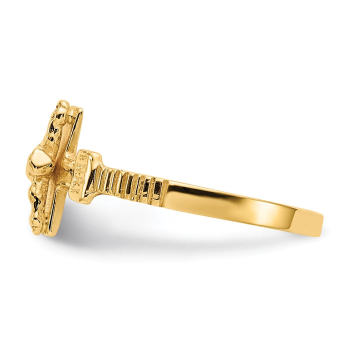 Exclusive 10K Gold Jesus Band Ring - Stylish Design, Affordable Luxury-3