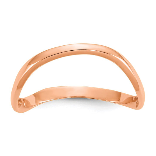 High-Quality 10K Rose Gold Wave Design Thumb Ring - Stylish & Affordable!