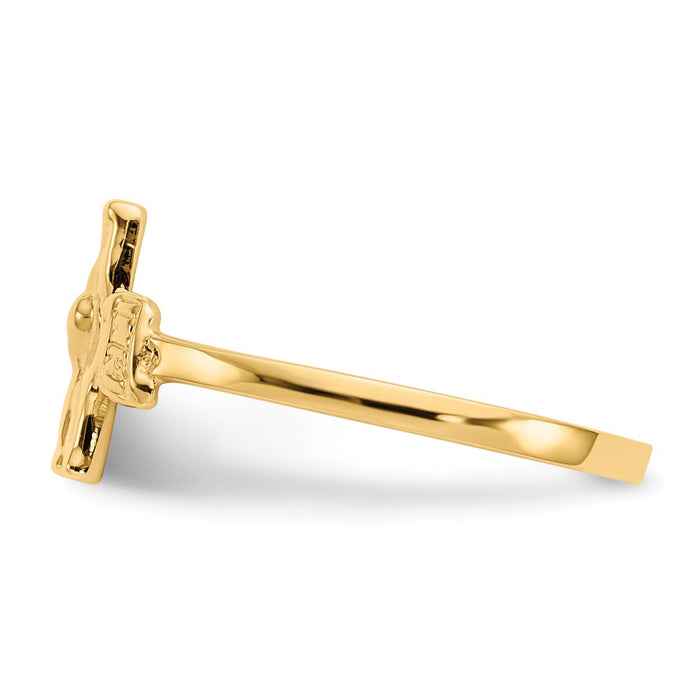 Shop 10K Children's Polished Crucifix Ring - Stylish Design, Affordable Price-3