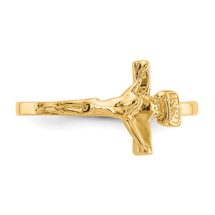 Shop 10K Children's Polished Crucifix Ring - Stylish Design, Affordable Price-4