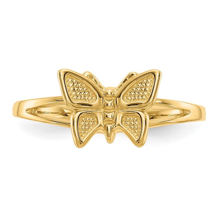 Shop Stylish 10K Gold Butterfly Ring for Kids - Affordable Luxury Design-4