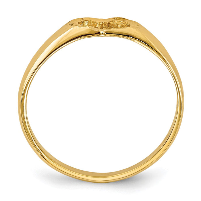 Exclusive 10K Gold Children's Heart Ring - Stylish, Affordable Gift for Kids-2