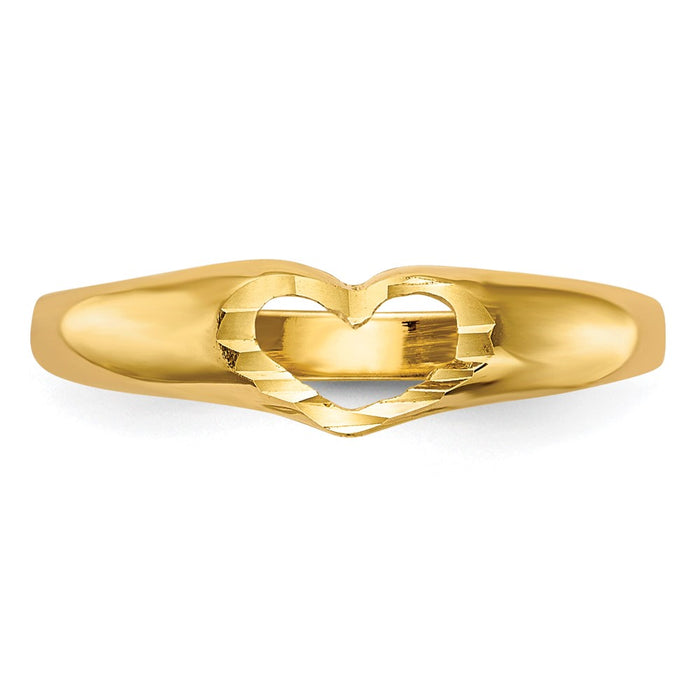 Exclusive 10K Gold Children's Heart Ring - Stylish, Affordable Gift for Kids-4