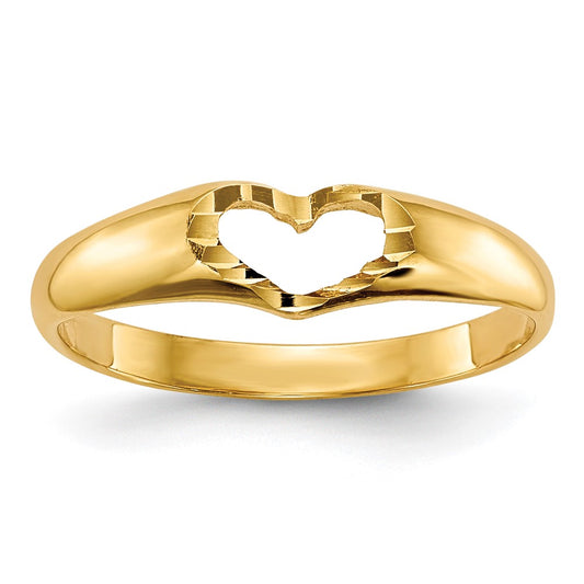 Exclusive 10K Gold Children's Heart Ring - Stylish, Affordable Gift for Kids