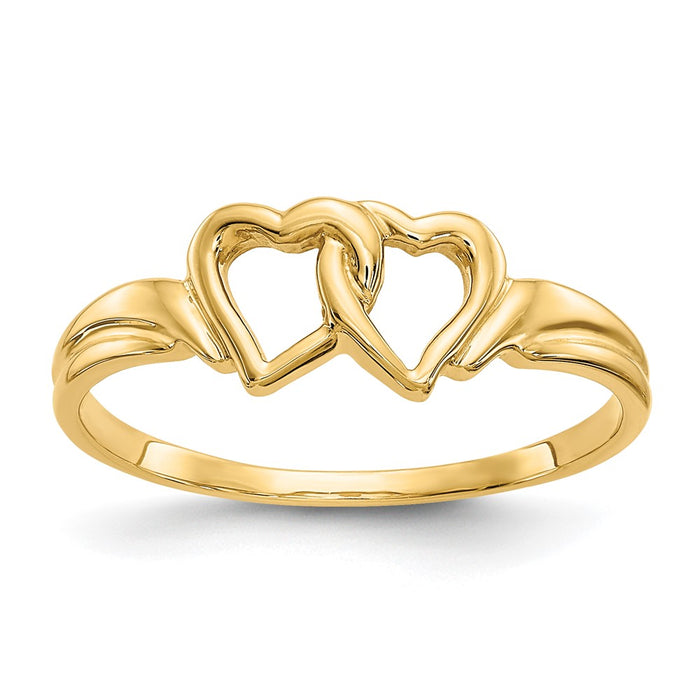 Buy Stylish 10K Gold Heart-Shaped Ring - Affordable Luxury for Every Occasion-1