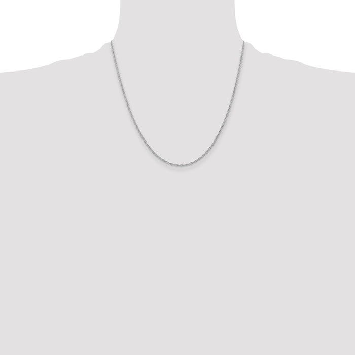 Buy 14K White Gold 20-Inch Cable Rope Chain - Stylish & Durable-4