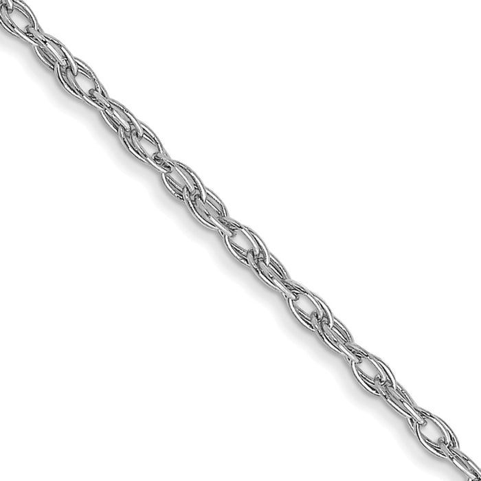 Designer 14K White Gold 1.35mm Cable Rope Chain 16-Inch - Stylish Value!-1