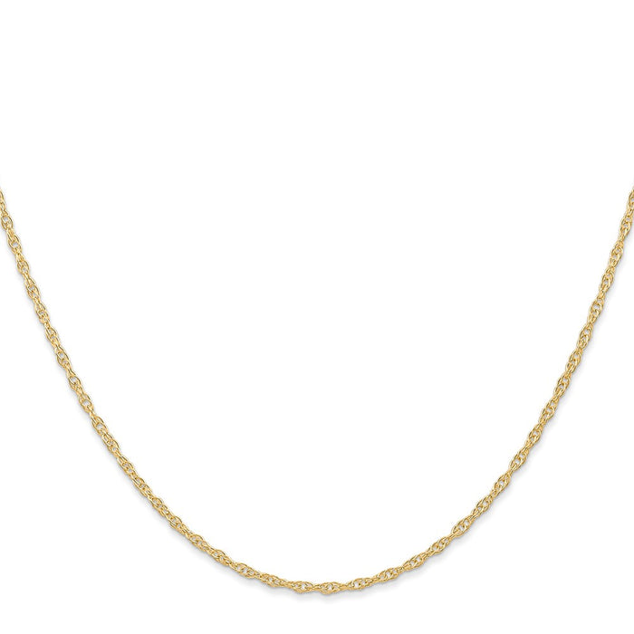 Buy 14K Gold 1.35mm Carded Cable Rope Chain - Stylish & Affordable Luxury!-2