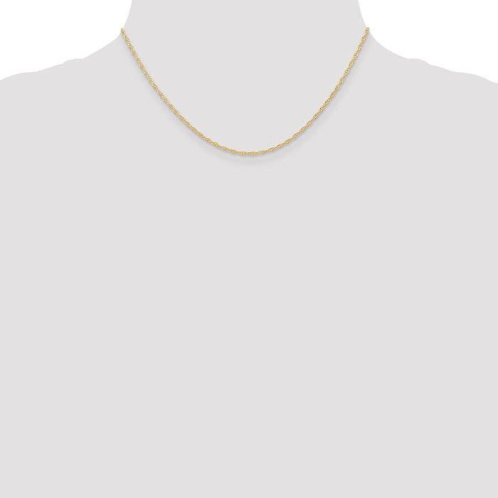 Buy Stylish 14K Gold 16-Inch 1.35mm Cable Rope Chain - Luxury Jewelry Value!-4