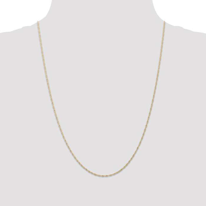 Buy Stylish 14K Gold 24-Inch 1mm Singapore Chain - Exclusive Value Offer!-4