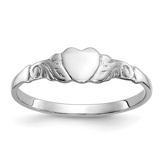 High-Quality 10K White Gold Heart-Shaped Ring | Stylish & Affordable Luxury