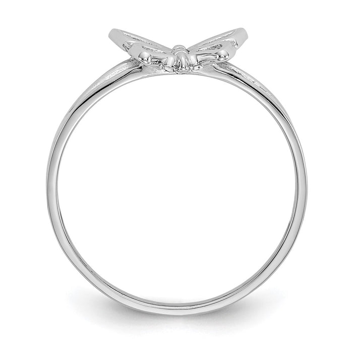 Shop 10K White Gold Butterfly Ring - Stylish & Affordable Jewelry Design-2