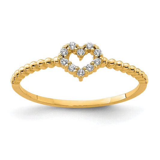 Buy Exclusive 10K Gold Heart-Shaped CZ Ring - Stylish & Affordable Luxury