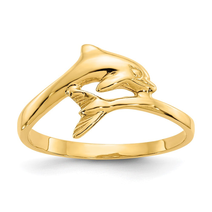 Shop Stylish 10K Gold Dolphin Ring - High-Quality Design, Affordable Luxury-1