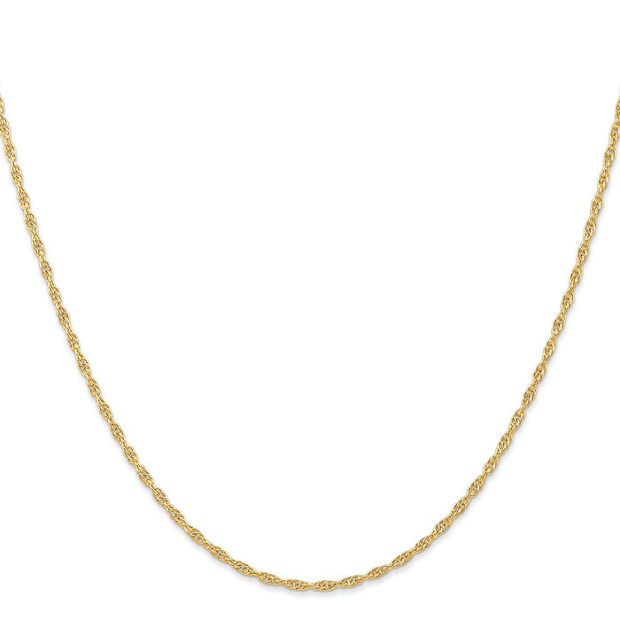 Buy Stylish 14K Gold 20-Inch Cable Rope Chain - 1.55mm, Luxury Value-2