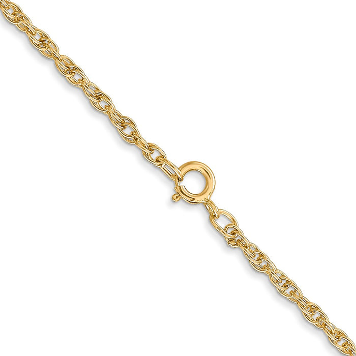 Shop 14K Gold 16-Inch Cable Rope Chain - Stylish .85mm Chain with Clasp-3