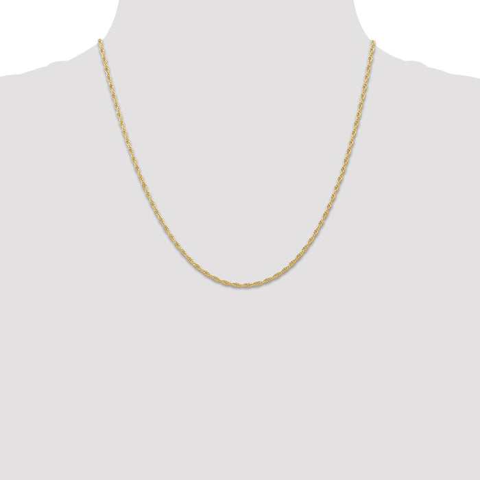 Buy Stylish 14K Gold 20-Inch Cable Rope Chain - 1.55mm, Luxury Value-4