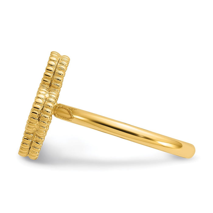 Buy Herco 14K Gold Floral Ring with Mother of Pearl - Stylish & Affordable!-3