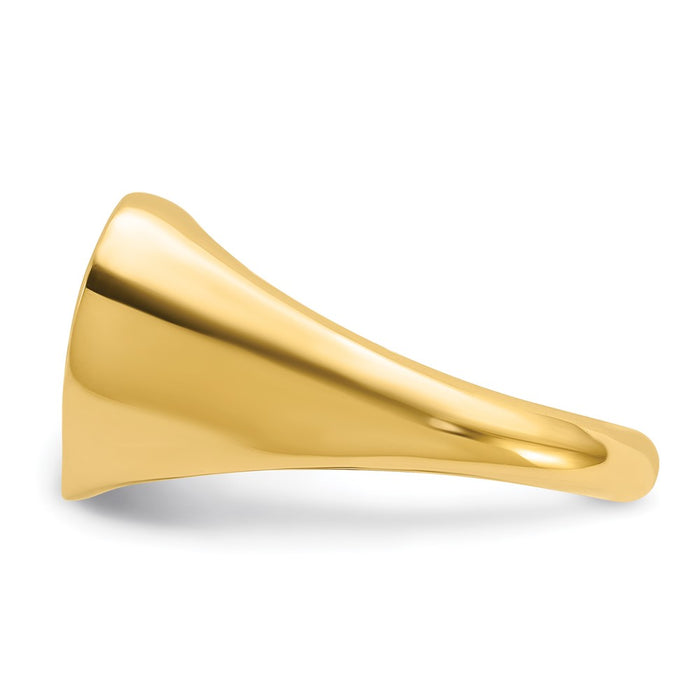 Buy Exclusive 14K Gold Polished Heart Signet Ring - Stylish Value & Quality!-3