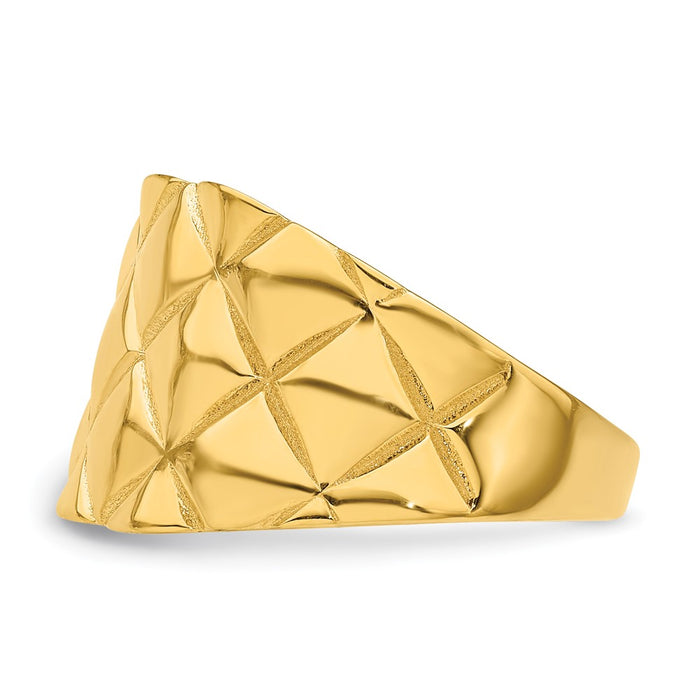 Shop Stylish Herco 14K Gold Criss-Cross Graduated Ring - 6.5g, 0.85mm-3
