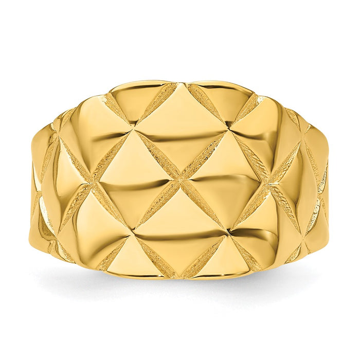 Shop Stylish Herco 14K Gold Criss-Cross Graduated Ring - 6.5g, 0.85mm-4