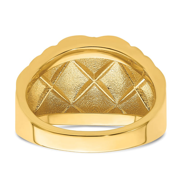 Shop Stylish Herco 14K Gold Criss-Cross Graduated Ring - 6.5g, 0.85mm-5