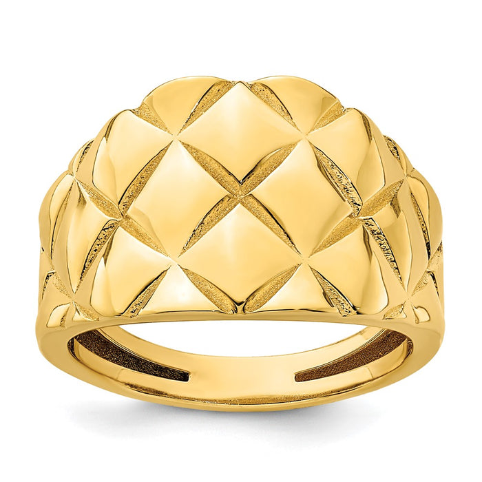 Shop Stylish Herco 14K Gold Criss-Cross Graduated Ring - 6.5g, 0.85mm-1