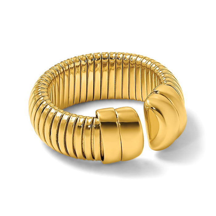 Shop Exclusive 14K Gold Polished Cuff Ring - 8.5mm Stylish Adjustable Design-9