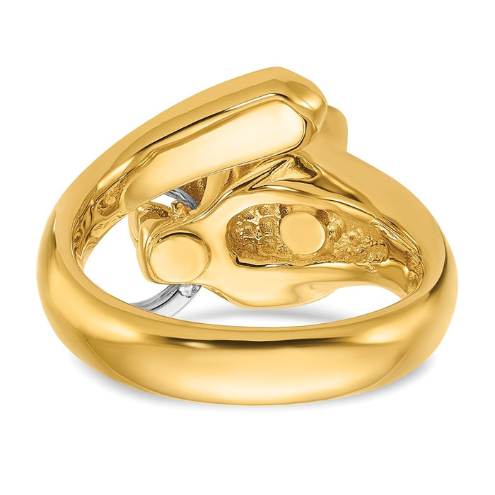 Designer Herco 18K Two-Tone Panther Head Bypass Ring - Stylish & Affordable-5