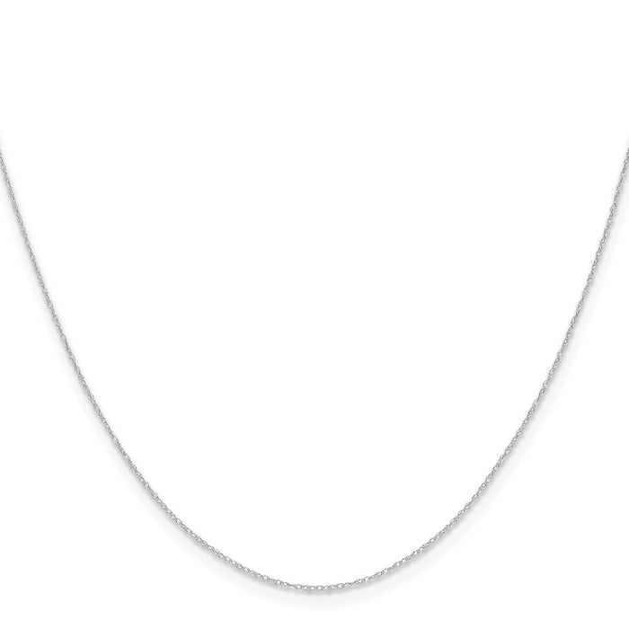 Shop 14K White Gold 0.4mm Rope Chain - Stylish & Affordable Luxury Jewelry-2