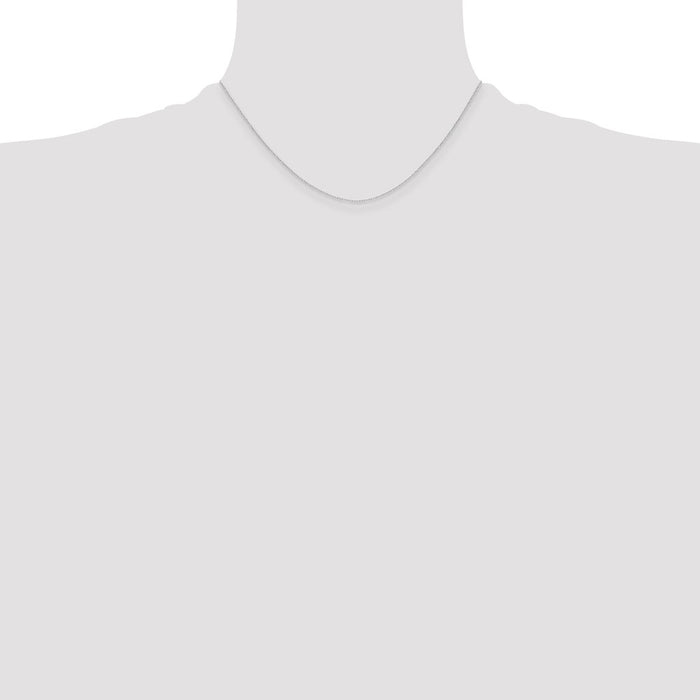 Buy 14K White Gold 0.4mm Stylish Cable Rope Chain - Affordable Luxury Jewelry-4