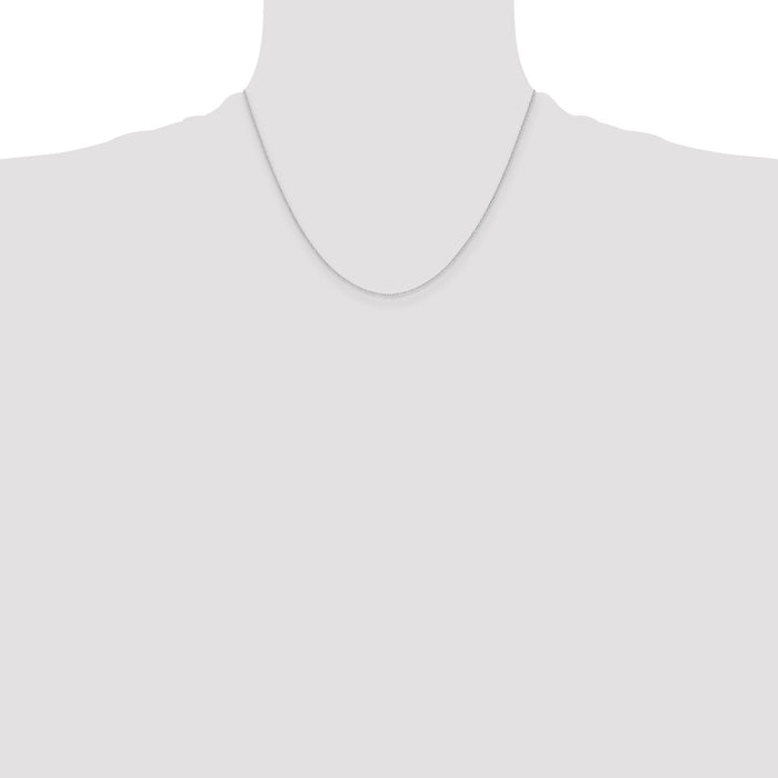 Buy 14K White Gold 0.4mm Cable Rope Chain - Stylish & Affordable Jewelry-4