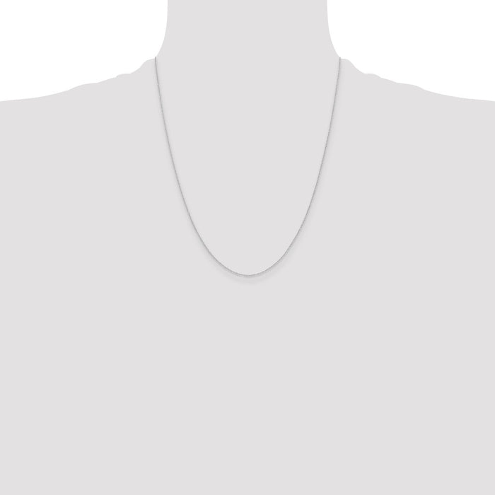 Shop 14K White Gold 0.4mm Rope Chain - Stylish & Affordable Luxury Jewelry-4