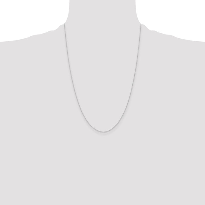 Shop Exclusive 14K White Gold 0.4mm Cable Rope Chain - Stylish & Affordable!-4