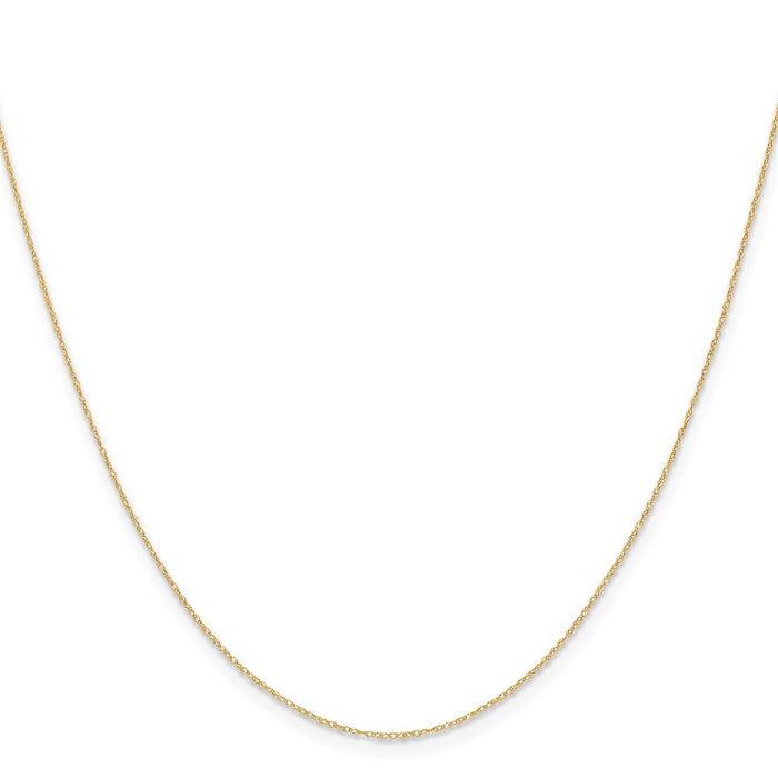 Buy 14K Gold 0.4mm Carded Cable Rope Chain - Stylish Luxury Jewelry Piece-2