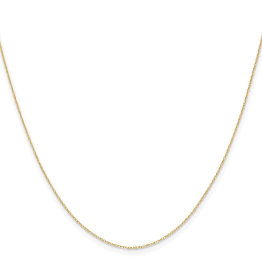 High-Quality 14K Gold 0.4mm Carded Cable Rope Chain - Stylish & Affordable!