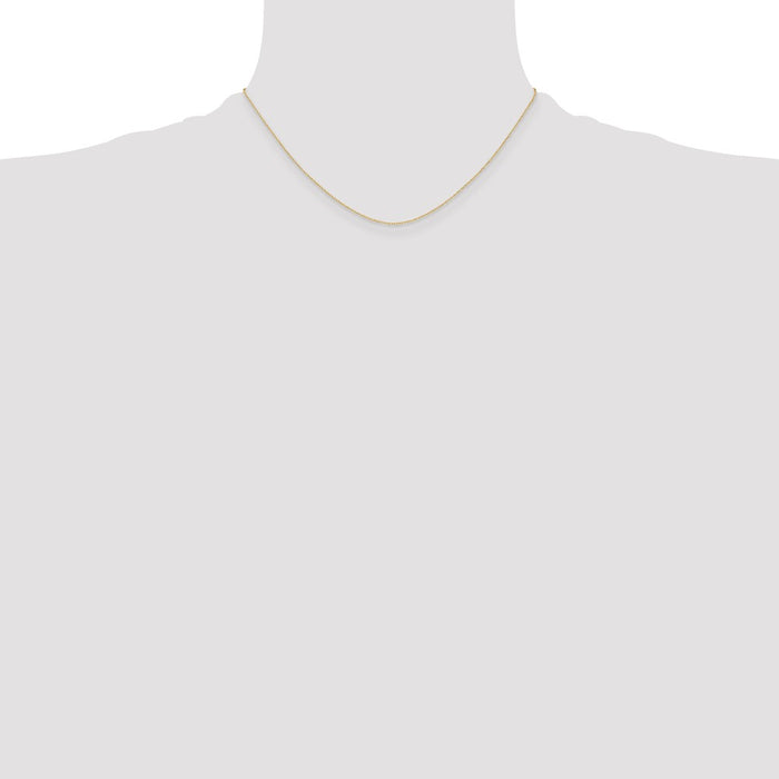 High-Quality 14K Gold 0.4mm Carded Cable Rope Chain - Stylish & Affordable-4