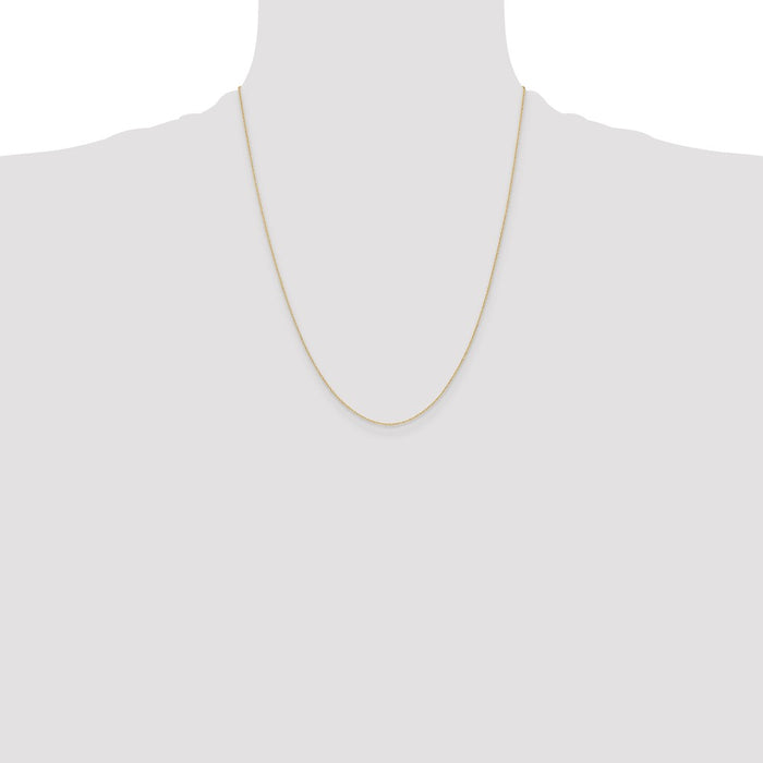 High-Quality 14K Gold 0.4mm Carded Cable Rope Chain - Stylish & Affordable!-4