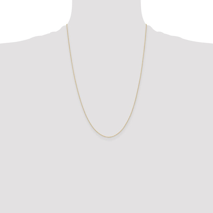 High-Quality 14K Gold 0.4mm Cable Rope Chain - Affordable Luxury Jewelry-4