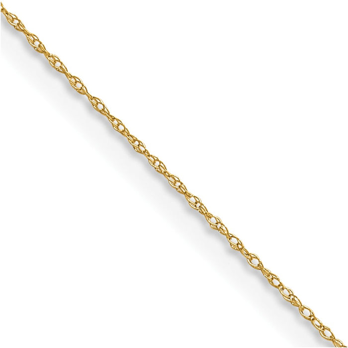 High-Quality 14K Gold 0.4mm Carded Cable Rope Chain - Stylish & Affordable!-1