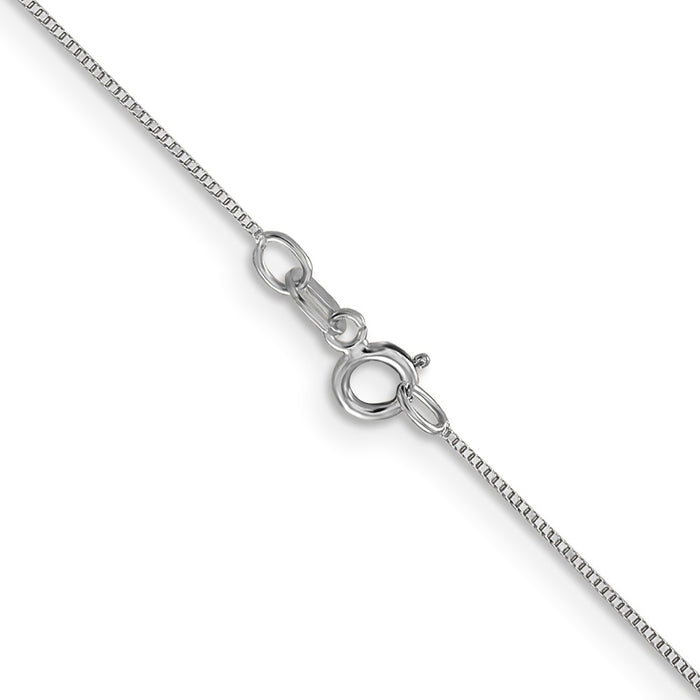 Buy Stylish 24-Inch 14K White Gold Box Link Chain - 0.5mm, Great Value!-3